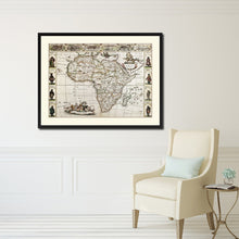 Load image into Gallery viewer, Africa Vintage Antique Map Wall Art Home Decor Gift Ideas Canvas Print Custom Picture Frame