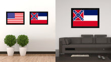 Load image into Gallery viewer, Mississippi State Flag Canvas Print with Custom Black Picture Frame Home Decor Wall Art Decoration Gifts