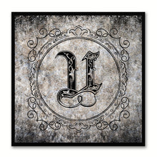 Load image into Gallery viewer, Alphabet U Black Canvas Print Black Frame Kids Bedroom Wall Décor Home Art