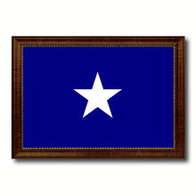 Load image into Gallery viewer, Bonnie Blue in Republic of West Florida Military Flag Canvas Print with Brown Picture Frame Home Decor Wall Art Gift Ideas