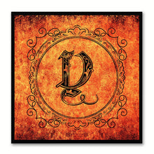 Load image into Gallery viewer, Alphabet Y Orange Canvas Print Black Frame Kids Bedroom Wall Décor Home Art