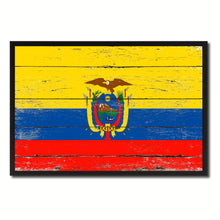 Load image into Gallery viewer, Ecuador Country National Flag Vintage Canvas Print with Picture Frame Home Decor Wall Art Collection Gift Ideas