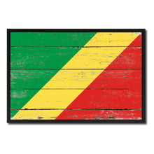 Load image into Gallery viewer, Congo Republic Country National Flag Vintage Canvas Print with Picture Frame Home Decor Wall Art Collection Gift Ideas