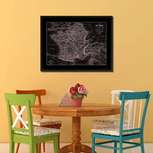 Load image into Gallery viewer, France Vintage Vivid Sepia Map Canvas Print, Picture Frames Home Decor Wall Art Decoration Gifts