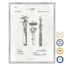 Load image into Gallery viewer, 1889 Wrench Old Patent Art Print on Canvas Custom Framed Vintage Home Decor Wall Decoration Great for Gifts