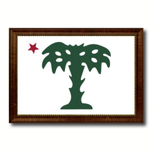 Load image into Gallery viewer, South Carolina Palmetto Guard Military Flag Canvas Print with Brown Picture Frame Home Decor Wall Art Gift Ideas