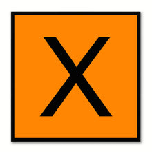 Load image into Gallery viewer, Alphabet X Orange Canvas Print Black Frame Kids Bedroom Wall Décor Home Art