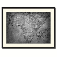 Load image into Gallery viewer, Africa Mapmaker Vintage B&W Map Canvas Print, Picture Frame Home Decor Wall Art Gift Ideas