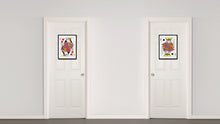 Load image into Gallery viewer, Ace Clover Poker Decks of Vintage Cards Print on Canvas Black Custom Framed
