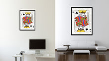 Load image into Gallery viewer, King Spades Poker Decks of Vintage Cards Print on Canvas Black Custom Framed