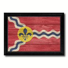 Load image into Gallery viewer, St Louis City Missouri State Texture Flag Canvas Print Black Picture Frame