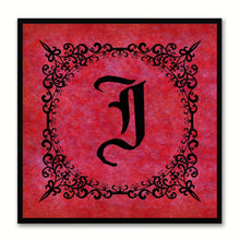 Load image into Gallery viewer, Alphabet J Red Canvas Print Black Frame Kids Bedroom Wall Décor Home Art