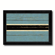 Load image into Gallery viewer, Botswana Country Flag Vintage Canvas Print with Black Picture Frame Home Decor Gifts Wall Art Decoration Artwork