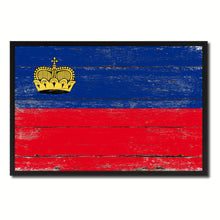 Load image into Gallery viewer, Liechtenstein Country National Flag Vintage Canvas Print with Picture Frame Home Decor Wall Art Collection Gift Ideas