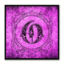 Load image into Gallery viewer, Alphabet O Purple Canvas Print Black Frame Kids Bedroom Wall Décor Home Art