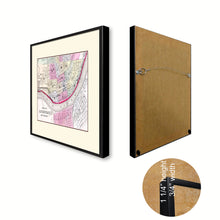 Load image into Gallery viewer, Cincinnati Vintage Antique Map Wall Art Home Decor Gift Ideas Canvas Print Custom Picture Frame