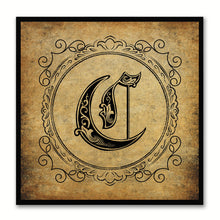 Load image into Gallery viewer, Alphabet C Brown Canvas Print Black Frame Kids Bedroom Wall Décor Home Art