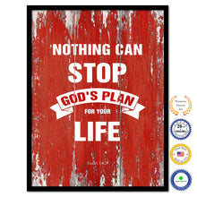 Load image into Gallery viewer, Nothing can stop God's plan for your life - Isaiah 14:27 Bible Verse Scripture Quote Red Canvas Print with Picture Frame