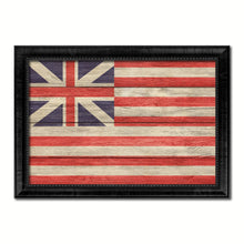 Load image into Gallery viewer, Grand Union Military Flag Texture Canvas Print with Black Picture Frame Gift Ideas Home Decor Wall Art