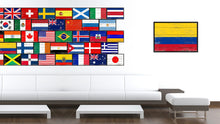 Load image into Gallery viewer, Colombia Country National Flag Vintage Canvas Print with Picture Frame Home Decor Wall Art Collection Gift Ideas