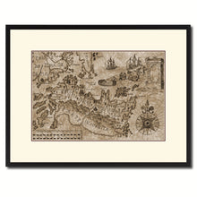 Load image into Gallery viewer, Land Vintage Sepia Map Canvas Print, Picture Frame Gifts Home Decor Wall Art Decoration