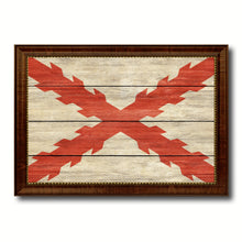 Load image into Gallery viewer, Spanish Ensign Spain Royal War Military Flag Texture Canvas Print with Brown Picture Frame Home Decor Wall Art Gifts