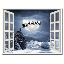 Load image into Gallery viewer, Santa Claus Picture 3D French Window Canvas Print Home Décor Wall Frames