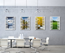 Load image into Gallery viewer, Santa Claus Picture 3D French Window Canvas Print Gifts Home Decor Wall Frames