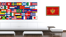Load image into Gallery viewer, Montenegro Country National Flag Vintage Canvas Print with Picture Frame Home Decor Wall Art Collection Gift Ideas