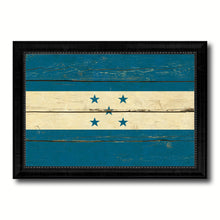 Load image into Gallery viewer, Honduras Country Flag Vintage Canvas Print with Black Picture Frame Home Decor Gifts Wall Art Decoration Artwork