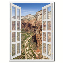 Load image into Gallery viewer, Aerial View Zion National Park Picture French Window Canvas Print with Frame Gifts Home Decor Wall Art Collection