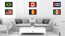 Load image into Gallery viewer, Chad Country Flag Texture Canvas Print with Black Picture Frame Home Decor Wall Art Decoration Collection Gift Ideas