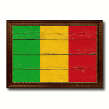 Load image into Gallery viewer, Mali Country Flag Vintage Canvas Print with Brown Picture Frame Home Decor Gifts Wall Art Decoration Artwork