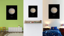 Load image into Gallery viewer, Jupiter Print on Canvas Planets of Solar System Black Custom Framed Art Home Decor Wall Office Decoration