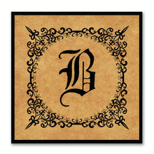 Load image into Gallery viewer, Alphabet B Brown Canvas Print Black Frame Kids Bedroom Wall Décor Home Art