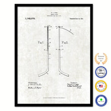Load image into Gallery viewer, 1915 Hockey Stick Old Patent Art Print on Canvas Custom Framed Vintage Home Decor Wall Decoration Great for Gifts
