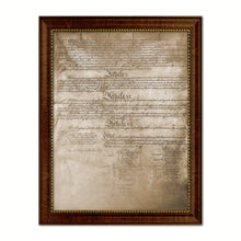 Load image into Gallery viewer, Constitution We The People Canvas Print Home Decor Wall Art, Sepia, Brown Framed