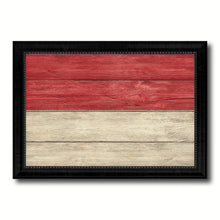 Load image into Gallery viewer, Indonesia Country Flag Texture Canvas Print with Black Picture Frame Home Decor Wall Art Decoration Collection Gift Ideas