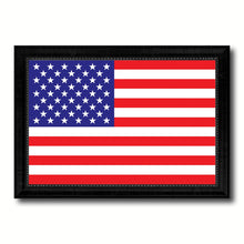 Load image into Gallery viewer, American Flag United States of America Canvas Print with Black Picture Frame Home Decor Gifts Wall Art Decoration Gift Ideas