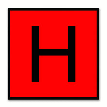 Load image into Gallery viewer, Alphabet H Red Canvas Print Black Frame Kids Bedroom Wall Décor Home Art