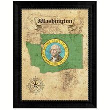 Load image into Gallery viewer, Washington State Vintage Map Gifts Home Decor Wall Art Office Decoration