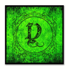 Load image into Gallery viewer, Alphabet Y Green Canvas Print Black Frame Kids Bedroom Wall Décor Home Art