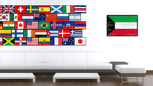 Load image into Gallery viewer, Kuwait Country National Flag Vintage Canvas Print with Picture Frame Home Decor Wall Art Collection Gift Ideas