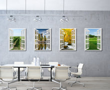 Load image into Gallery viewer, Wine Vineyard Ontario Canada Picture French Window Canvas Print with Frame Gifts Home Decor Wall Art Collection