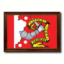 Load image into Gallery viewer, Bedford Military Flag Canvas Print with Brown Picture Frame Home Decor Wall Art Gift Ideas