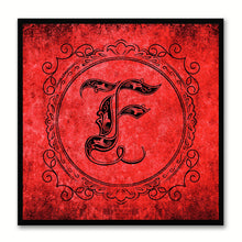 Load image into Gallery viewer, Alphabet F Red Canvas Print Black Frame Kids Bedroom Wall Décor Home Art