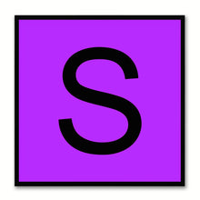 Load image into Gallery viewer, Alphabet S Purple Canvas Print Black Frame Kids Bedroom Wall Décor Home Art