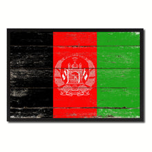 Load image into Gallery viewer, Afghanistan Country National Flag Vintage Canvas Print with Picture Frame Home Decor Wall Art Collection Gift Ideas