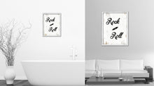 Load image into Gallery viewer, Rock & Roll Vintage Saying Gifts Home Decor Wall Art Canvas Print with Custom Picture Frame