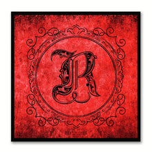Load image into Gallery viewer, Alphabet R Red Canvas Print Black Frame Kids Bedroom Wall Décor Home Art